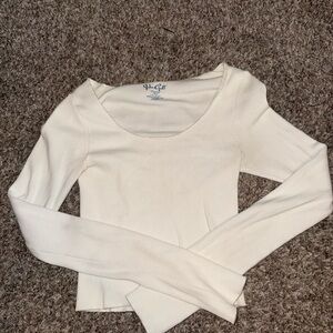 Brandy Melville Cream Long Sleeve Top